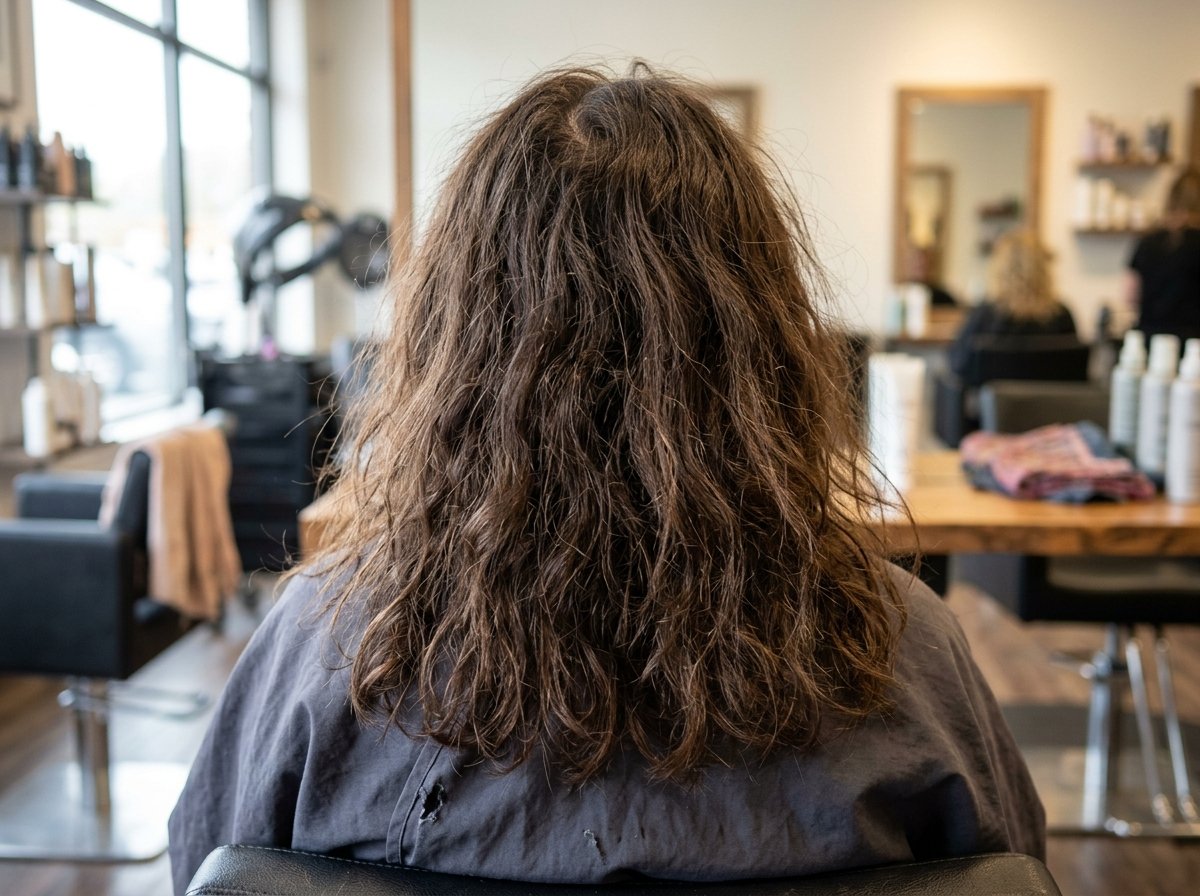 Hair Before Kerasmooth Treatment at Kaya Kalp Salon Panipat